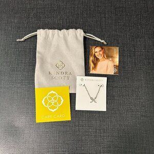 Kendra Scott Silver Sasha Pendant Necklace - New Dust Bag Included